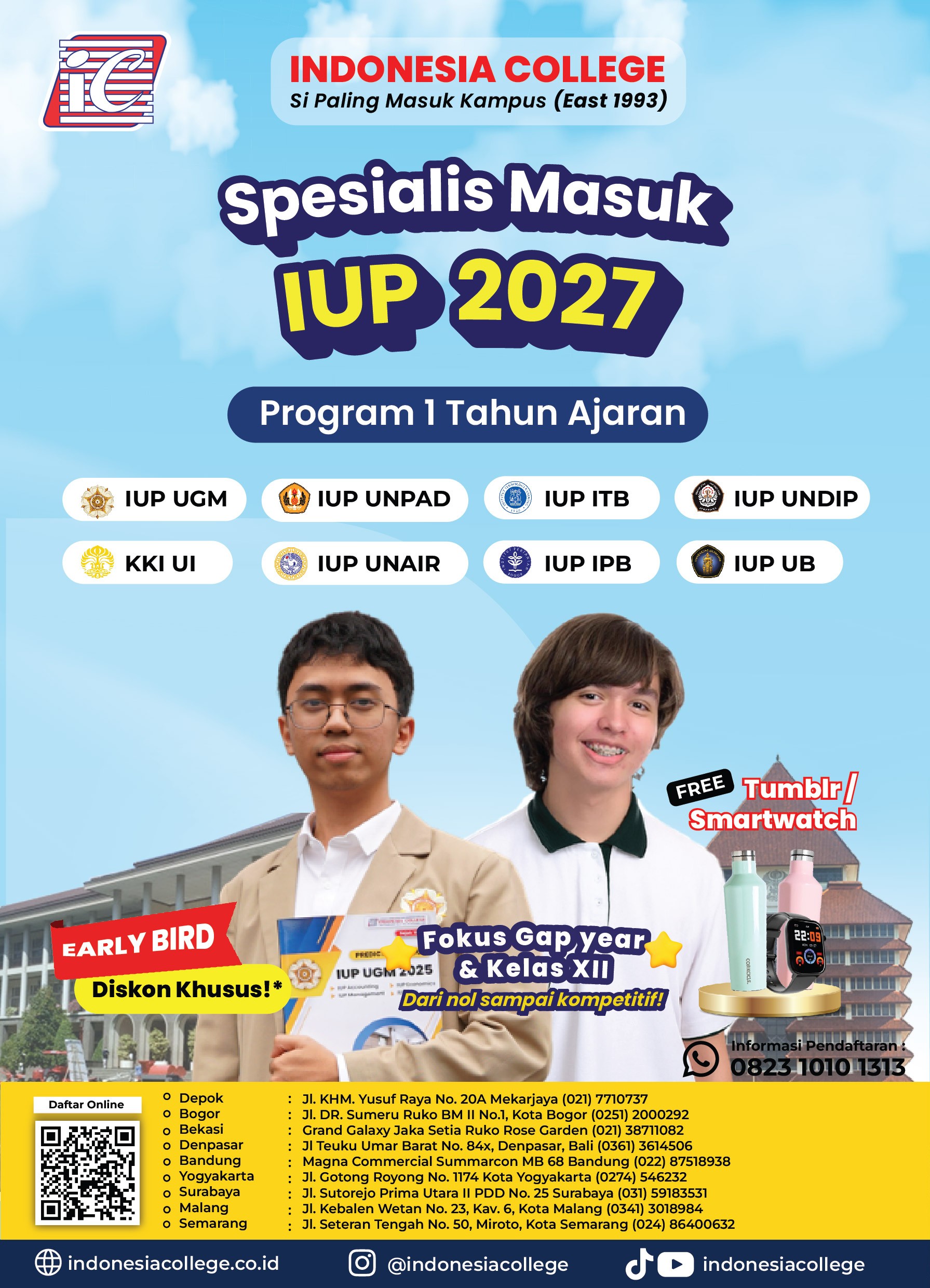 Bimbel IUP 2027 - 1 tahun ajaran 